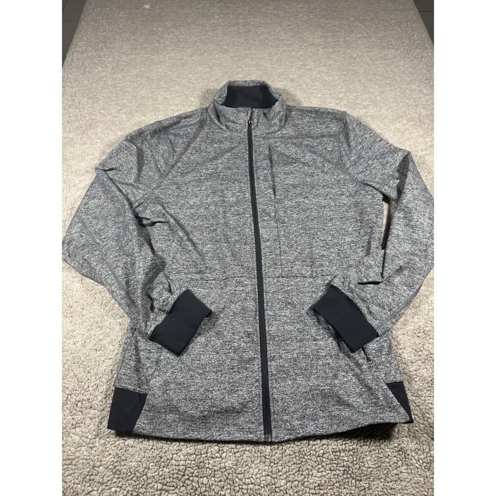 Lululemon Jacket X-Large City Sweat Fleece Bomber Full Zip Black Heather Gray XL